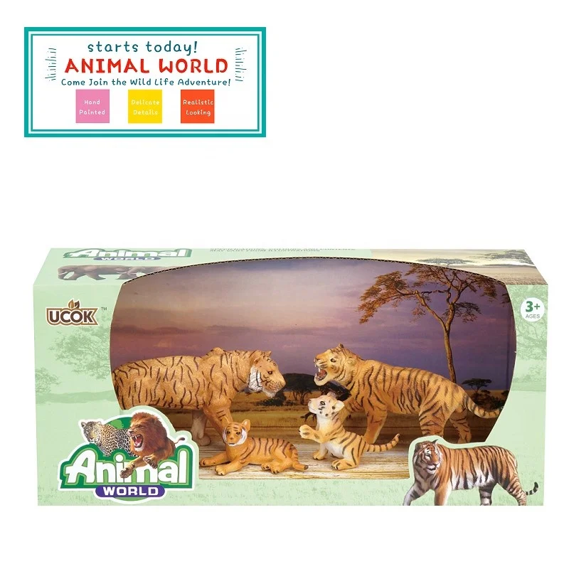 Farm Animal Realistic Horse Pre-school toy for toddler 4-Piece with window box