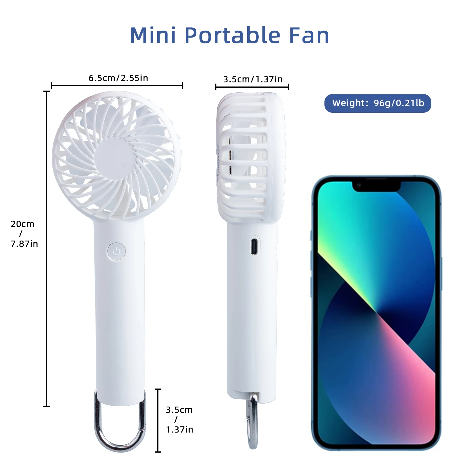 Wholesale High  Quality 2200mAh Handheld Fan  Mini Portable Fan for Outdoors Mini Fan with Hiking Buckle