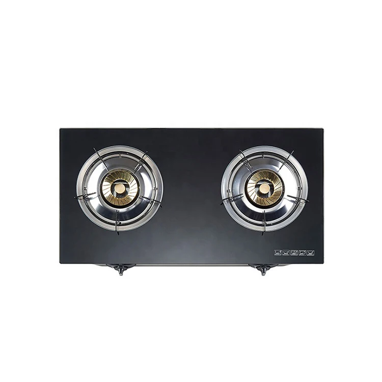 Glass Top Cover Gas Camping Cooker Wok Part 2 Burner Cooking Stove Cooktop Gas Cooker