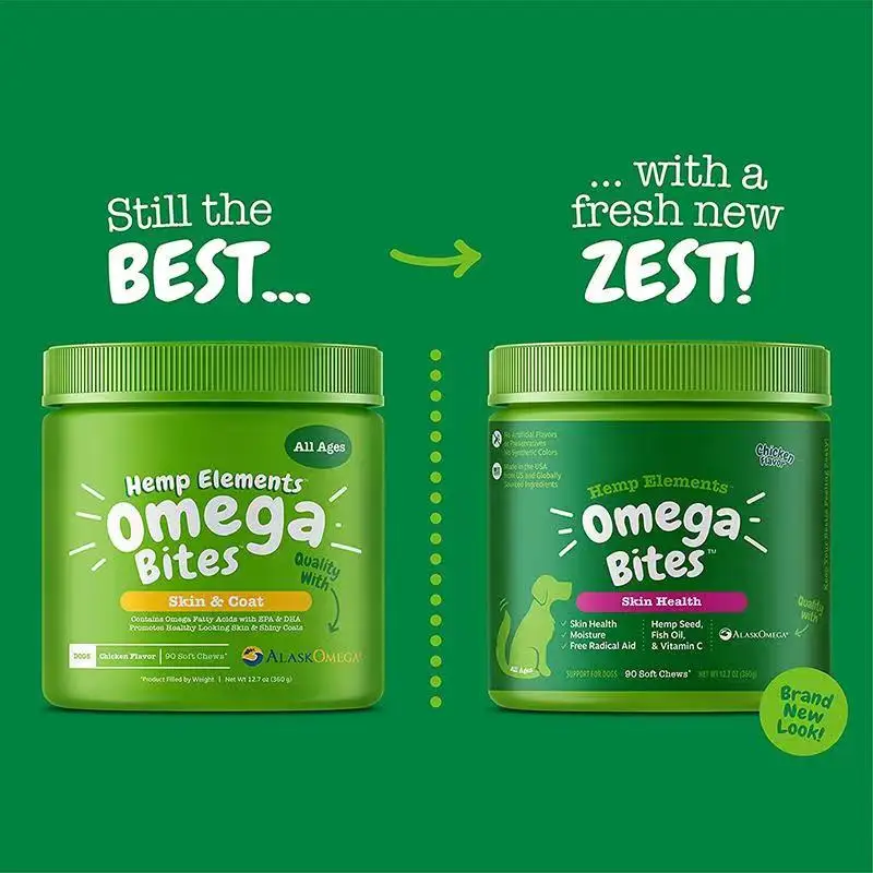 OEM Omega 3 Alaskan Fish Oil Chew Treats for Dogs with Alask  Omega for EPA & DHA Fatty Acids Itch Free Skin Hip & Joint