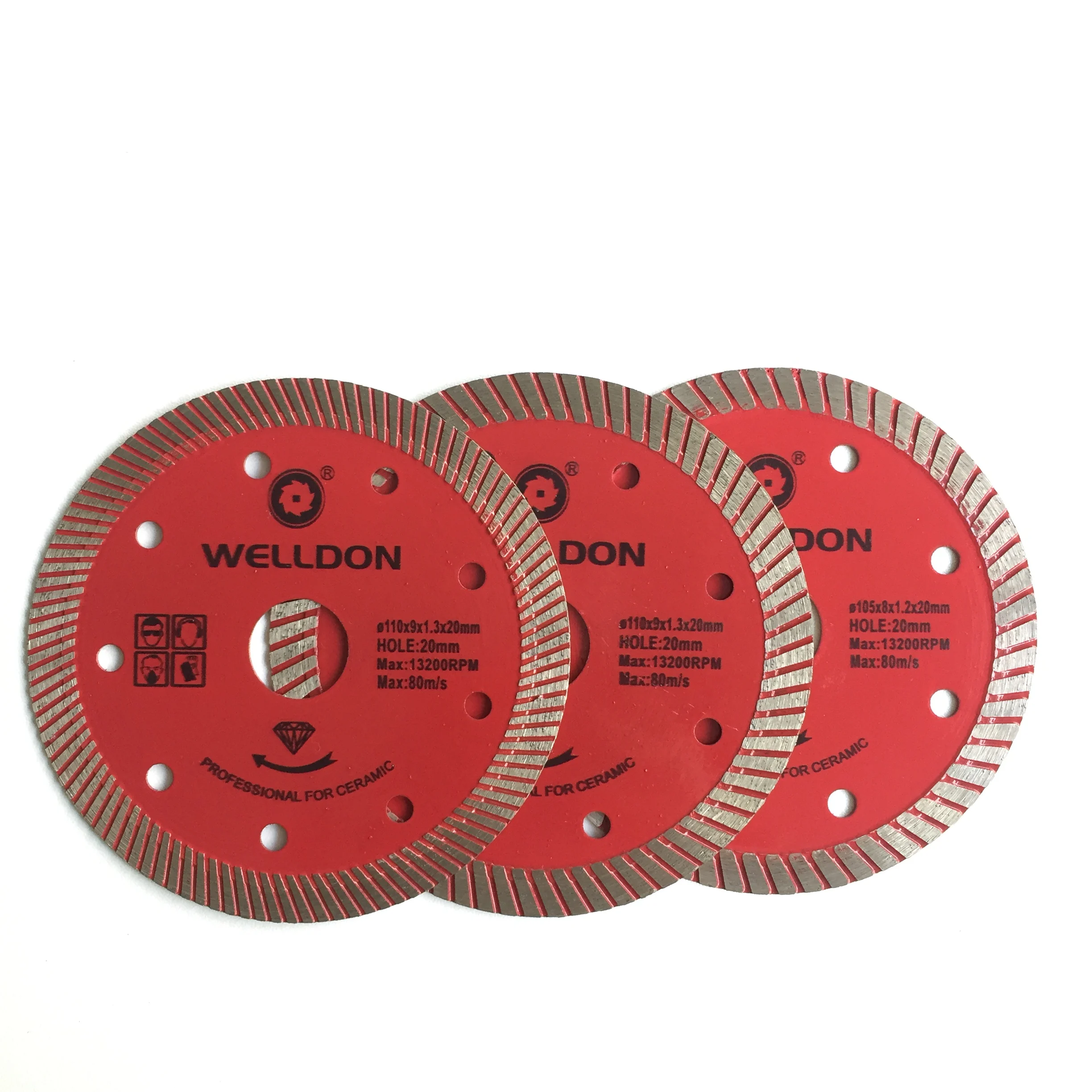 4 inch super ultra thin diamond blade circular ceramic turbo saw  brazed cutting stone ceramic saw blade cutting supplier