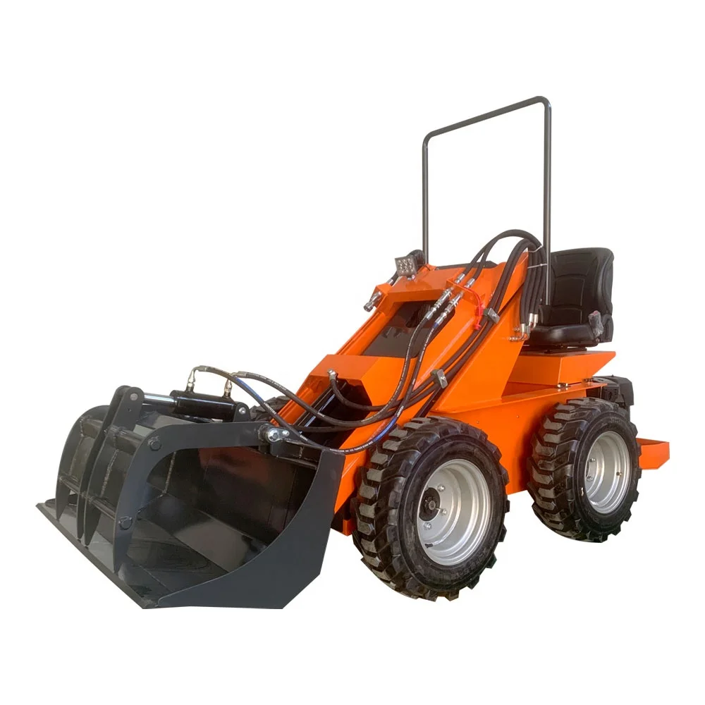 24HP agricultural machinery Lifting 500KG Mini Small Front Loader Skid Steer Loader with 1130mm Bucket