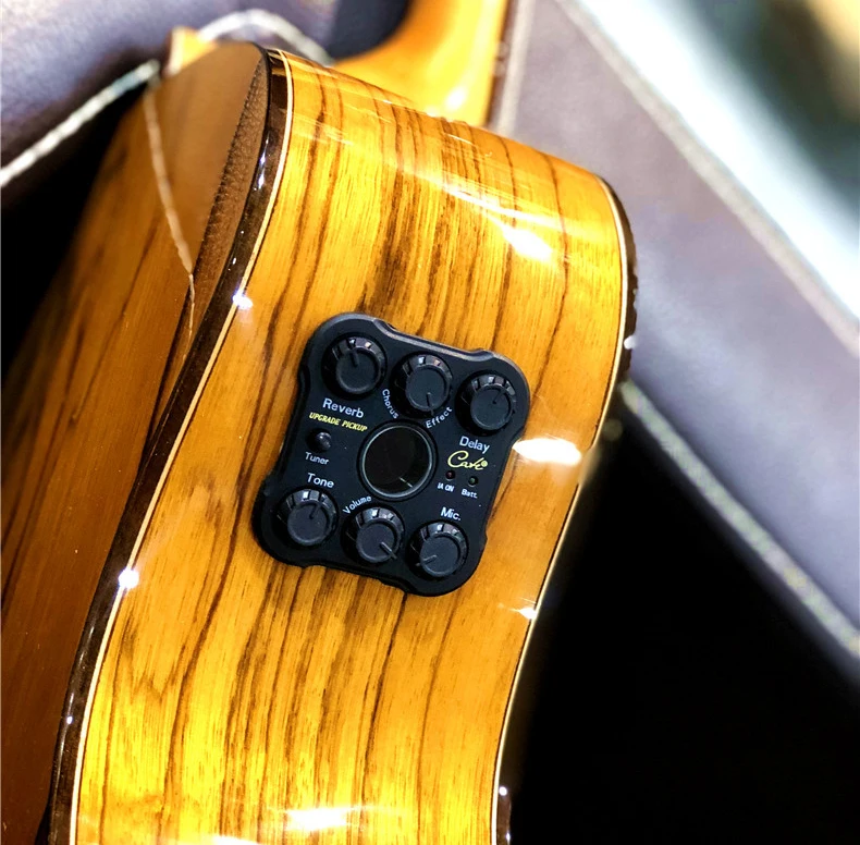 The same frequency plus vibration pickup three generations of upgraded folk electric box wooden guitar plus shock pickup