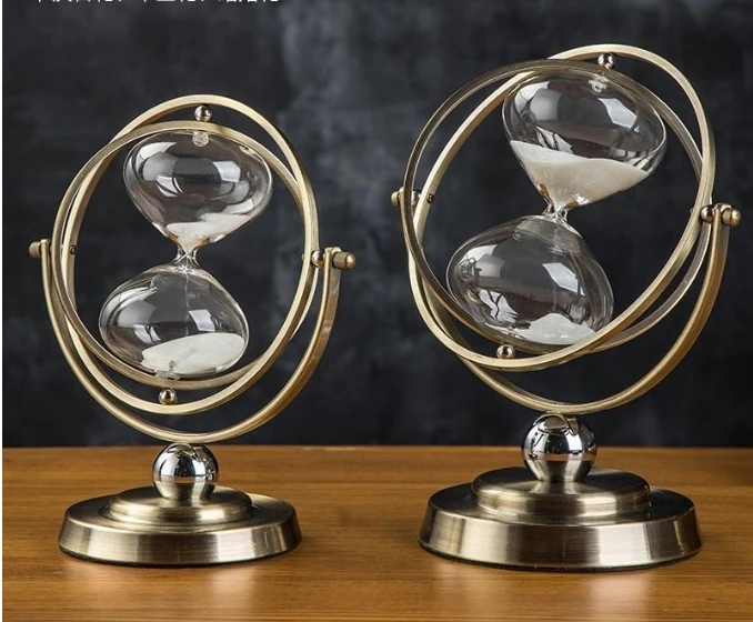 Scandinavian Creative Gift Brass Unique Wholesale Decorative Glass Large Souvenir Antique Souvenir Custom Hourglass Timer