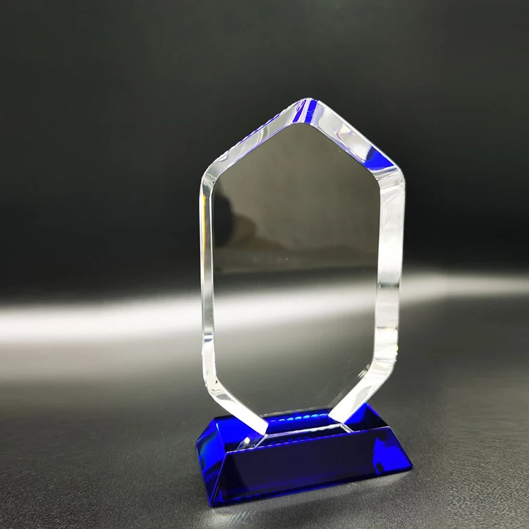 Custom Business Gift Solid Momentoes Golf Match Winner Engraved Crystal Award Trophy