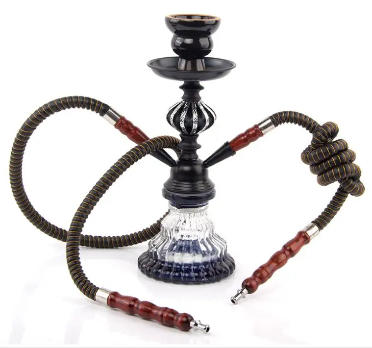 Brand New Glass Hookah Hookah Pipe Set With Ceramic Bowl Charcoal Tongs