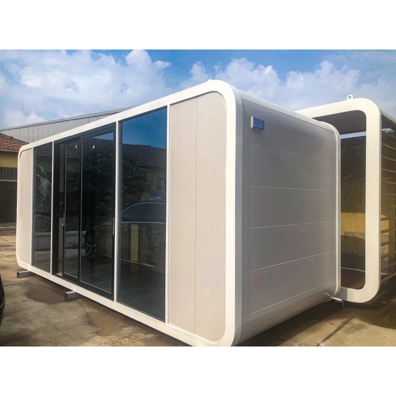 Metal Cladding Wall Apple Cabin Good Sound Insulation Tiny House Suitable For Two People Living House Made In China