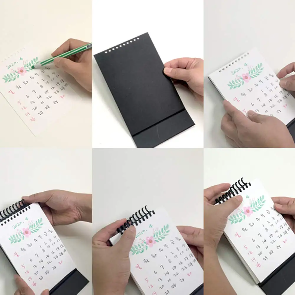 DIY Calendar Make Your Own Calendar Small Desk Planner Calendar