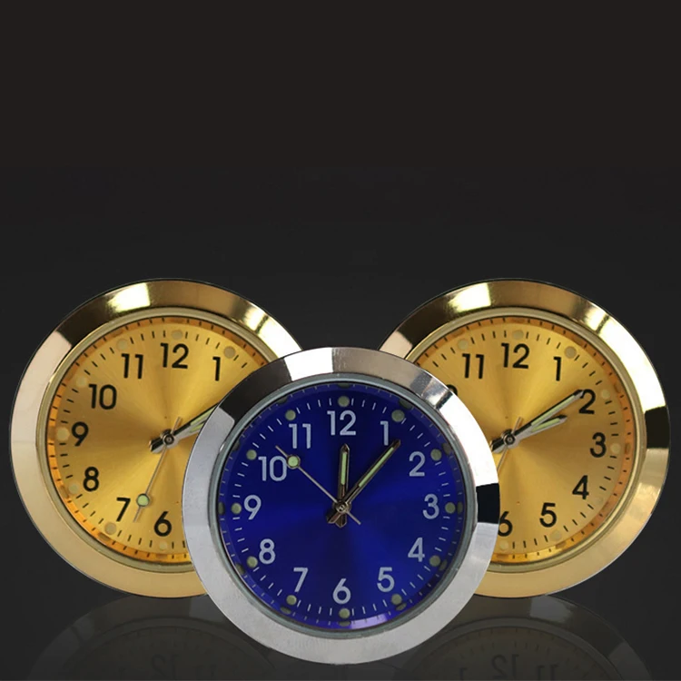 Mini Small Round Simple Style Decor Accessories Gift Car Mini Clock Car Clock