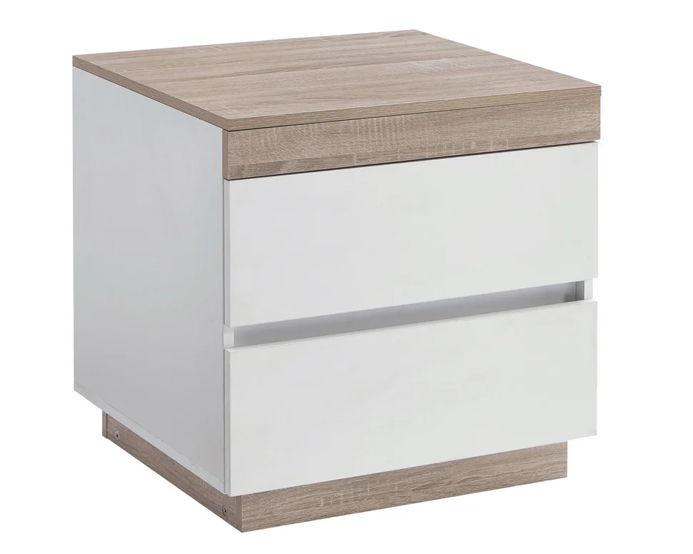 Room Modern Minimalist Bedside Table Nightstand with 2 Drawers