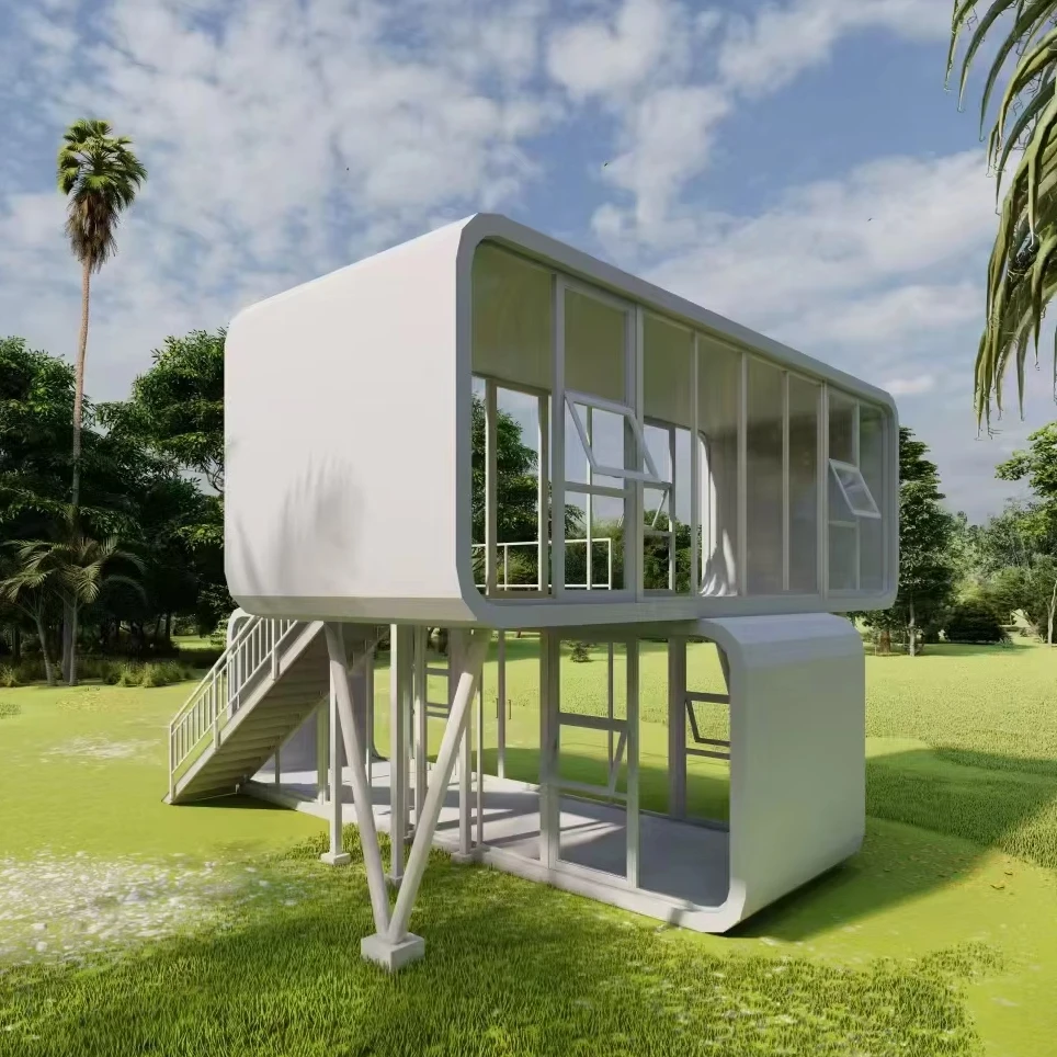 Detachable Outdoor Luxury Capsule Mini House 20ft 40ft modular Apple Cabin House