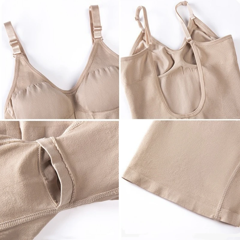 U Backless Shapewear Nylon Round Neck Seamless Butt Lifter Full Body Shaper Waist Trainer Bodysuit for Women Tummy Control