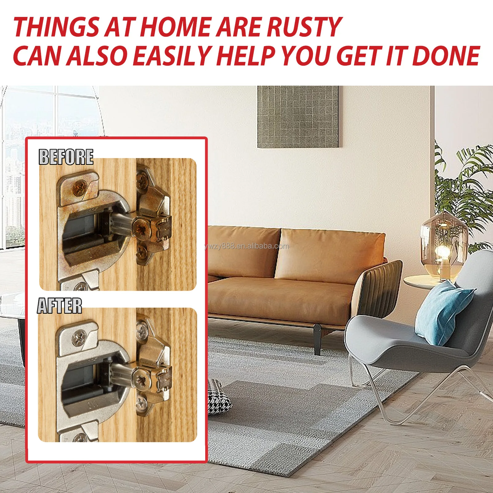 30ml Car Rust Removal Spray Metal Surface Iron Powder Cleaning Rust Remover Multi-purpose with brush tools