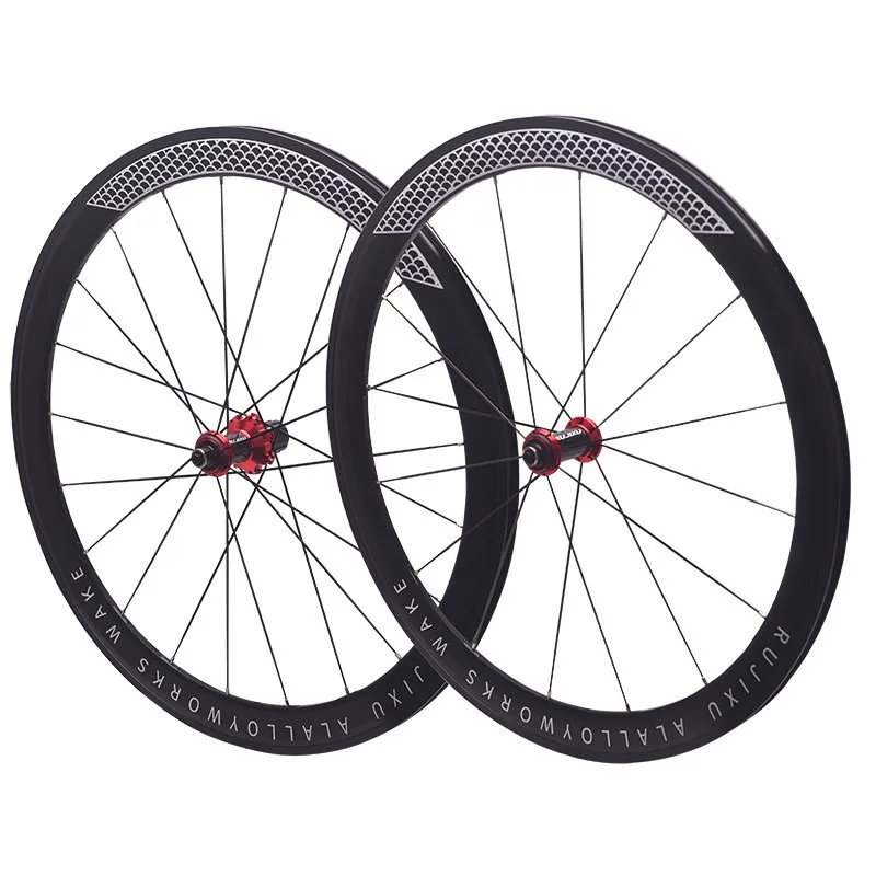 700C 30/40/50mm Carbon Alloy Bike Wheels V Brake/Disc Brake Road Bicycle Wheelset with 30mm Depth Aluminum Clincher Rim Name