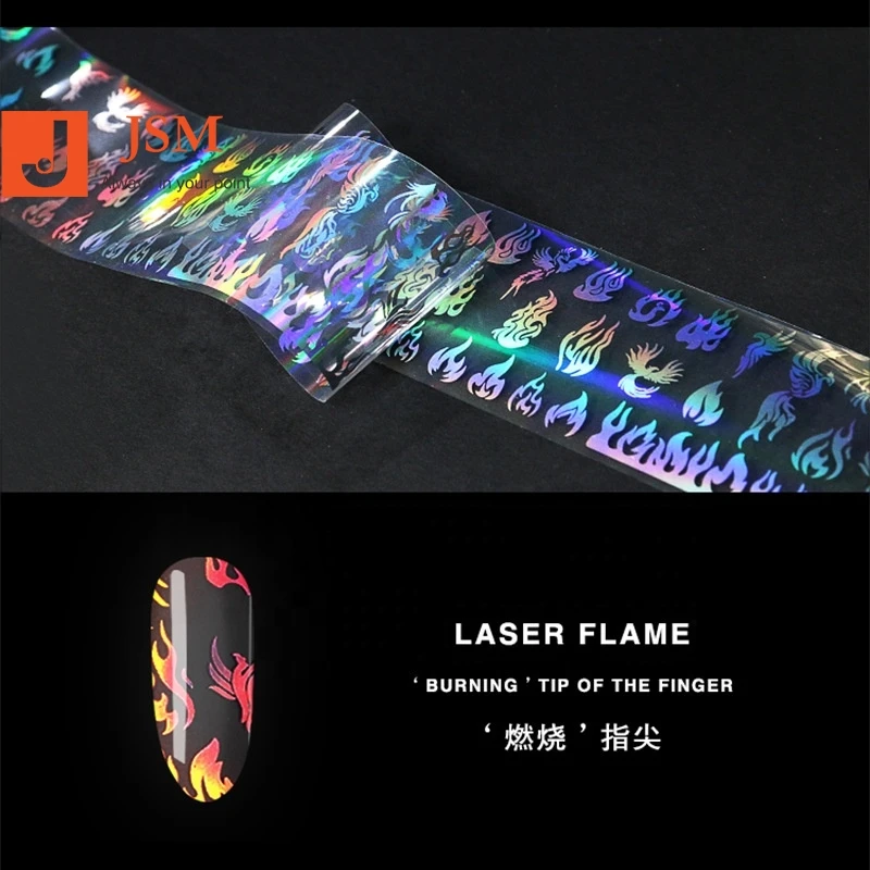 Laser Strips Polish Glitter Mix Colors Nail Art Transfer Nail Foil