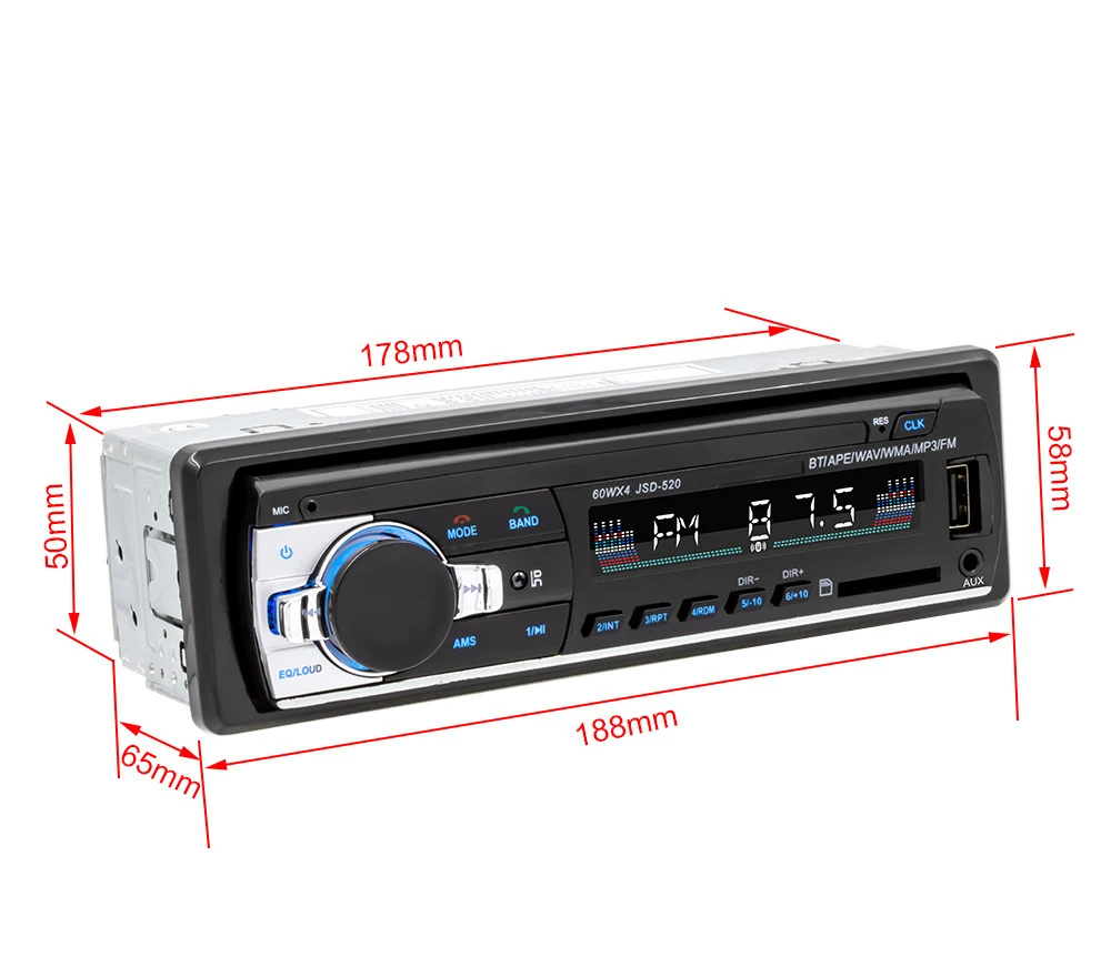 JSD520 car  MP3 player card U disk car radio generation  CD DVD