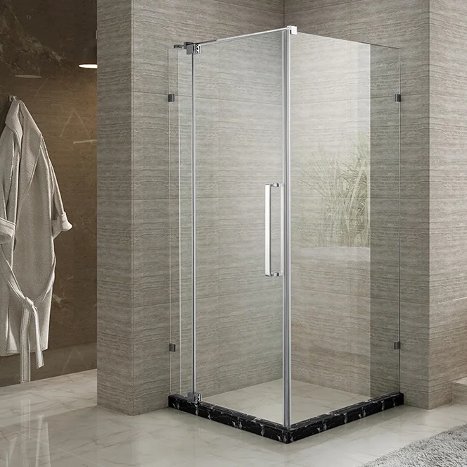 Square Corner Shower Door Pivot Glass Clamp Hinge Bathroom Designs Walking Cubicles Shower Enclosure