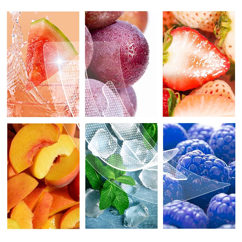 Customize Fast Whiten Tooth 7 Treatment OEM Peroxide Free Fruity Teeth Whitening Strips For Sensitive Teeth