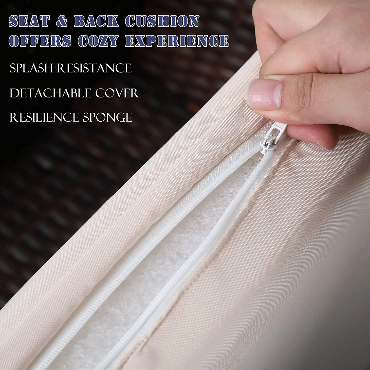 Factory Export Hot Selling Style L Shape Beige Garden Sets Patio Rattan Outdoor Furniture Sofa Set