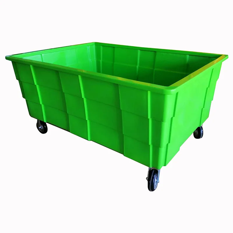 Plastic laundry cart linen trolley, bulk laundry truck