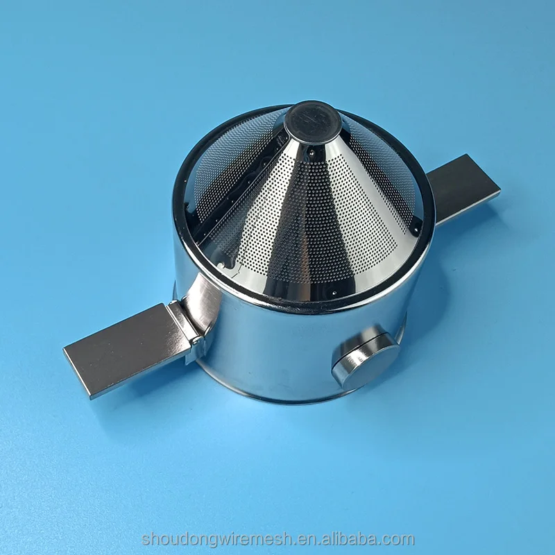 304 из нержавеющей стали двухслойный фильтр для кофейной воронки многоразовый безбумажный складной кофе с двумя ушками