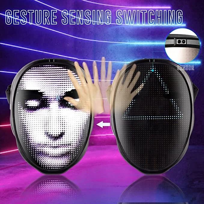 Customized Shining Mask, APP Control Blue tooth LED Face Mask