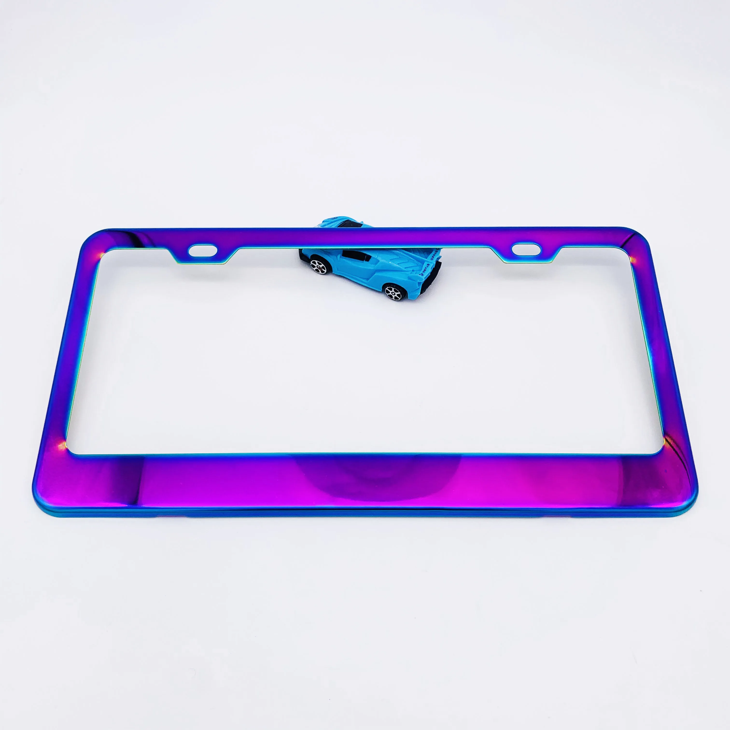 Custom or Blank Heavy Duty Chrome Stainless steel Metal License plate frame