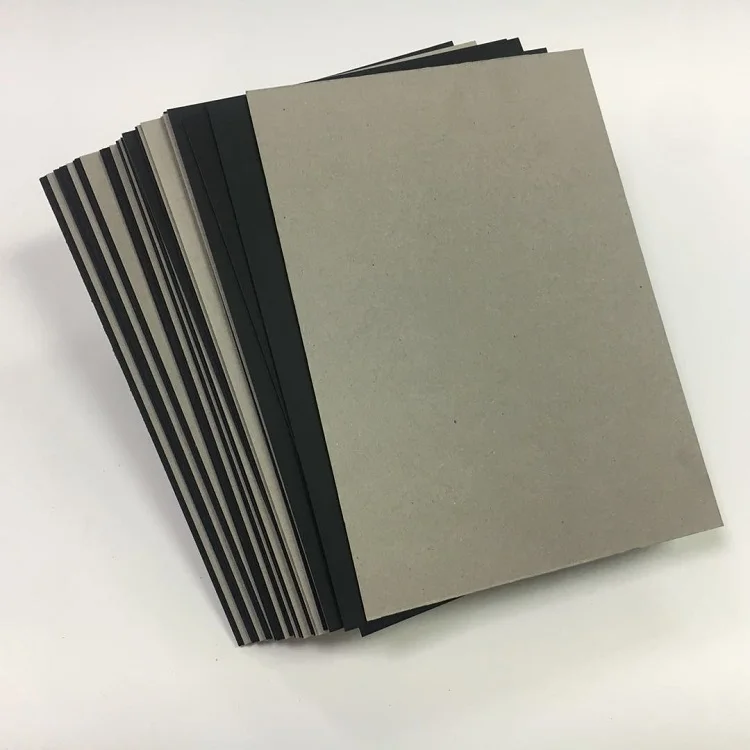 Special size black paper board grey back