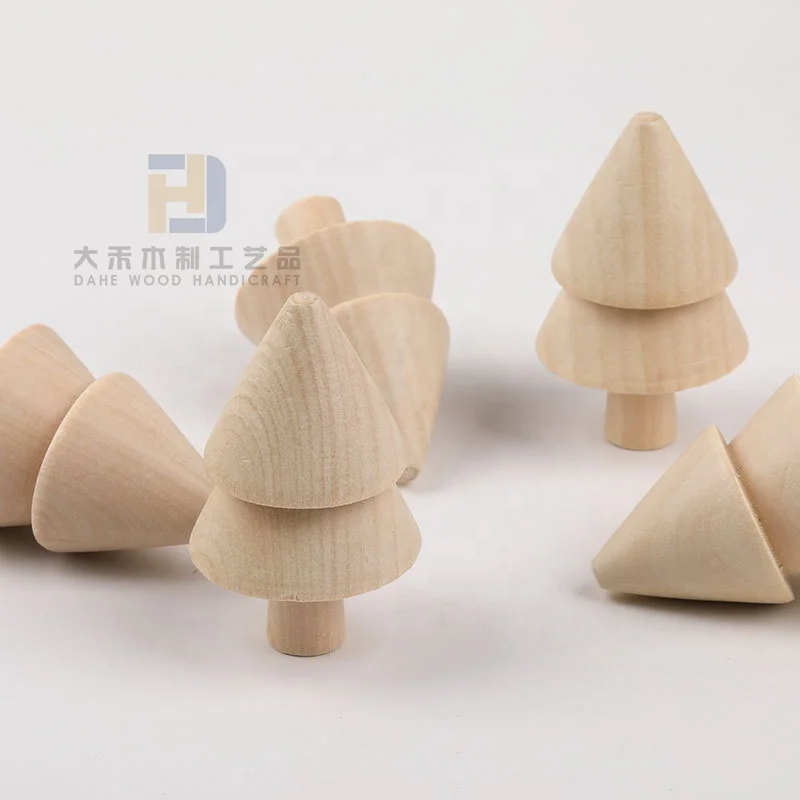 DIY Unfinished Wooden Christmas Tree for Crafts Making Painting Home Decorations Ornaments