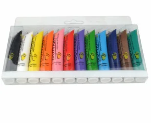 12Colors 12ML Tube Acrylic Paint set color Nail glass Art Painting paint for fabric Drawing Tools