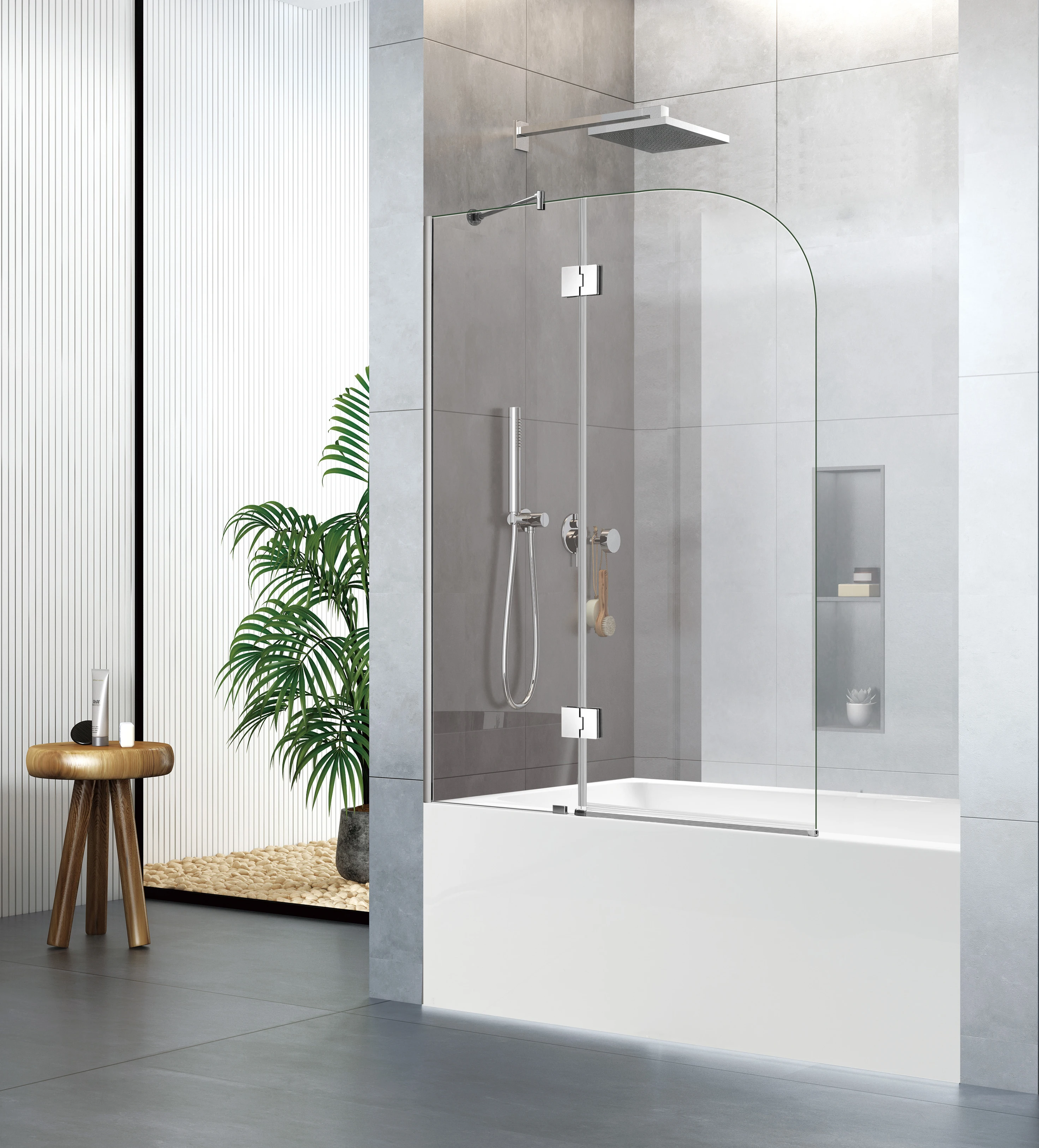 Bathtub Screen Door With Nano Easy Clean Glass