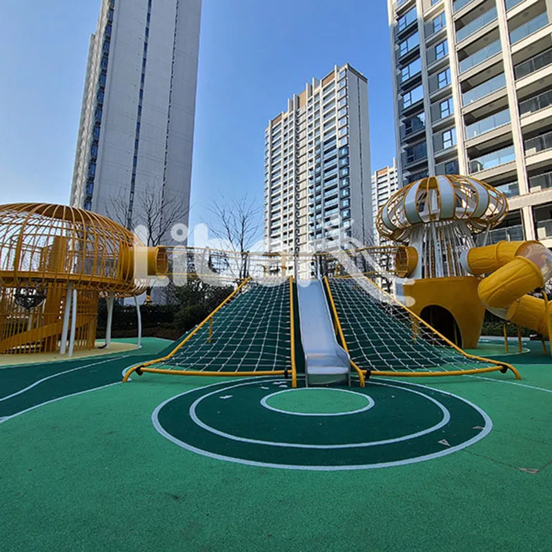 children full ropes play ground for kids climber slide