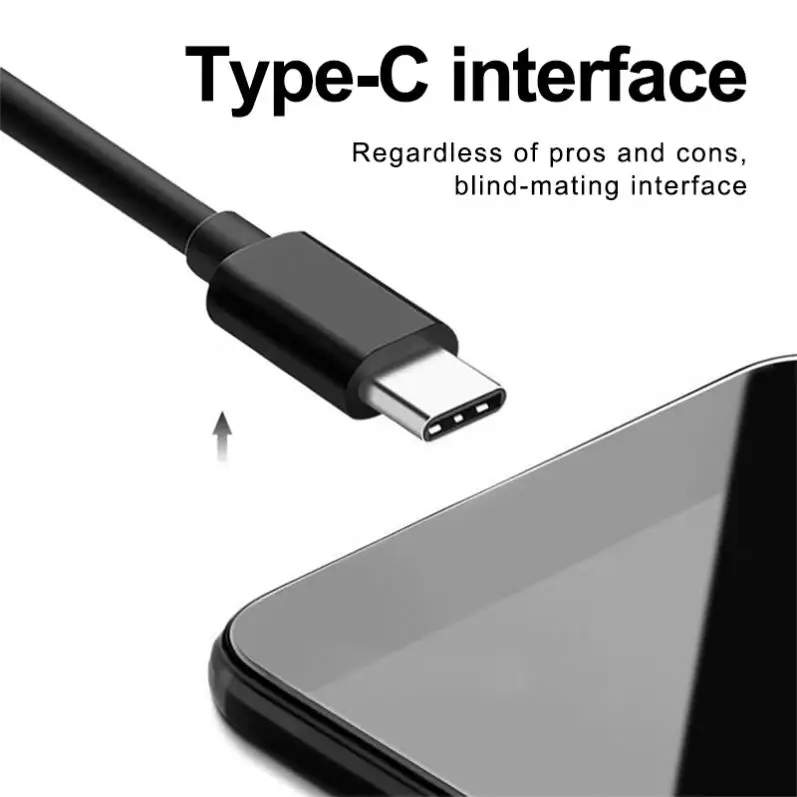 wholesale 1m black type c cable 5v2a fast charger usb cable type c