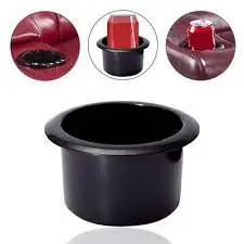 Wholesale  Quality Spinning Black Sofa Cup Holder Aluminium Furniture Cup Holder