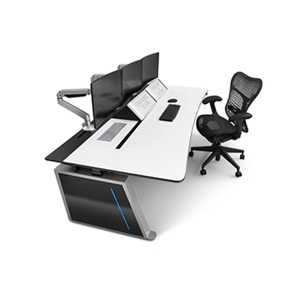 Custom Height Adjustable Security Control Room Console Table Command Center Operator Control Desk For Computer