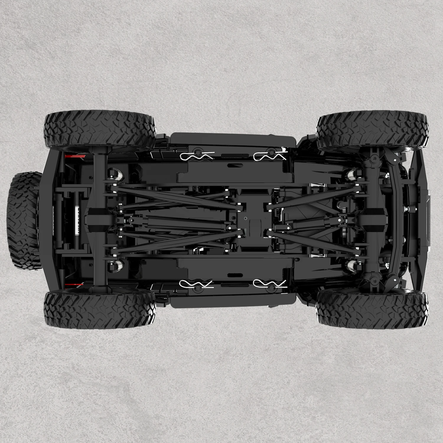 1/24 Scale RC Climbing Car with led Light sporty look tackle rough surfaces with ease and precision-white