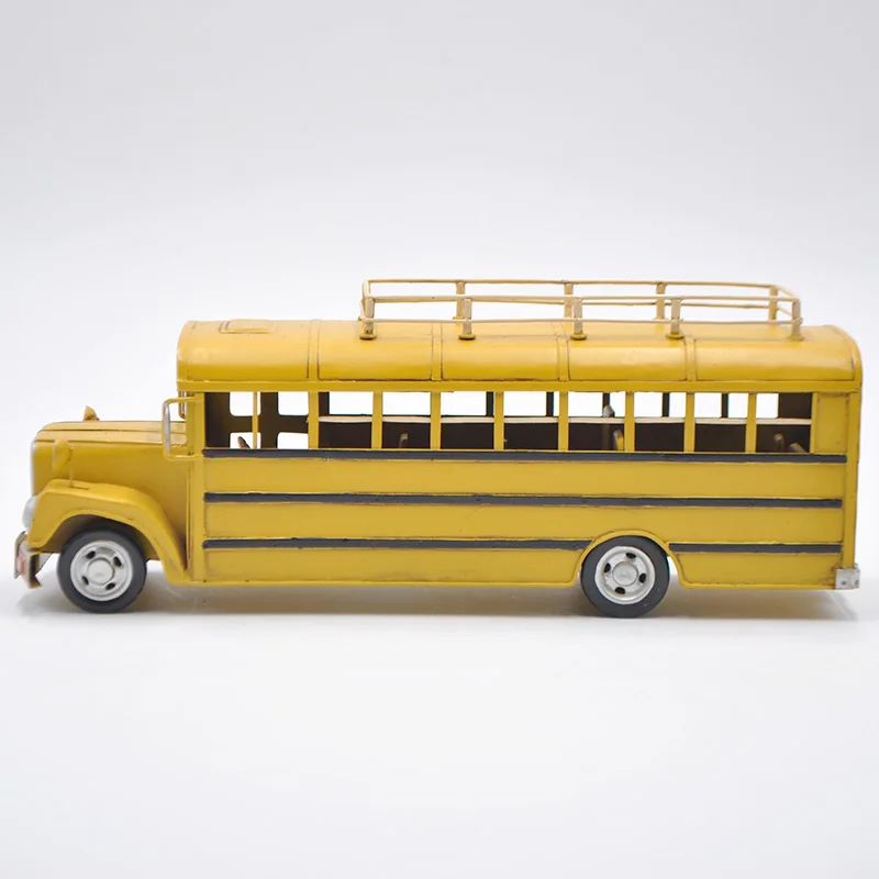 Model School Bus Fashion Home Decor Luxury Decoration Home Handmade Craft