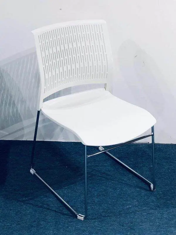 842-3C  Hot selling Plastic chairs   12mm thickness solid steel plating  Stackable  office modern chair