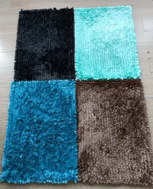 Shiny chenille thick bath mat  anti-slip carpet  highly water absorption superior quality in stock