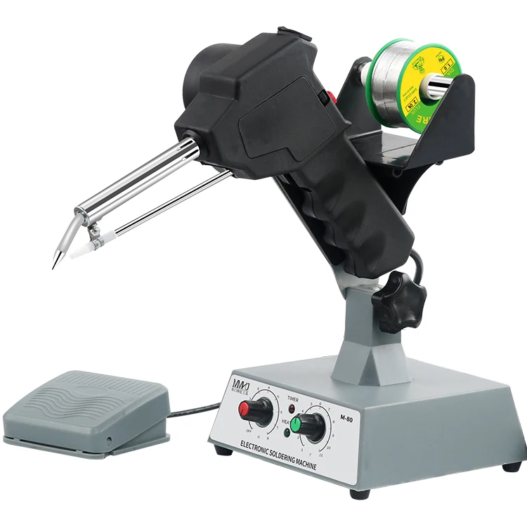 Automatic soldering electric soldering station with adjustable temperature and automatic feeding soldering tin electric iron