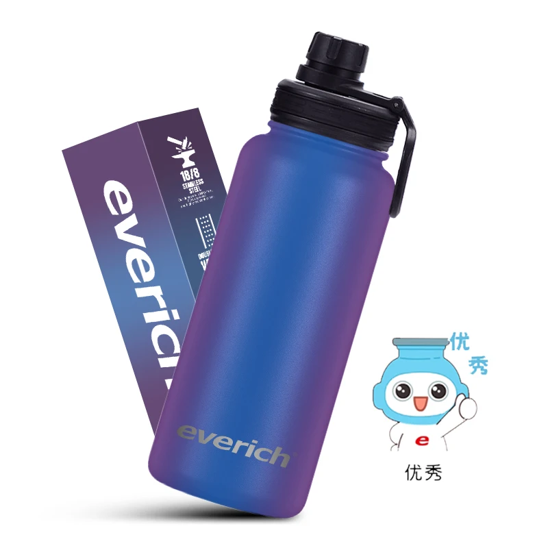 32oz Leak Proof Vacuum Insulated Stainless Steel Sports Water Bottle with Straw Lid for Gym Travel Camping BPA FREE color box