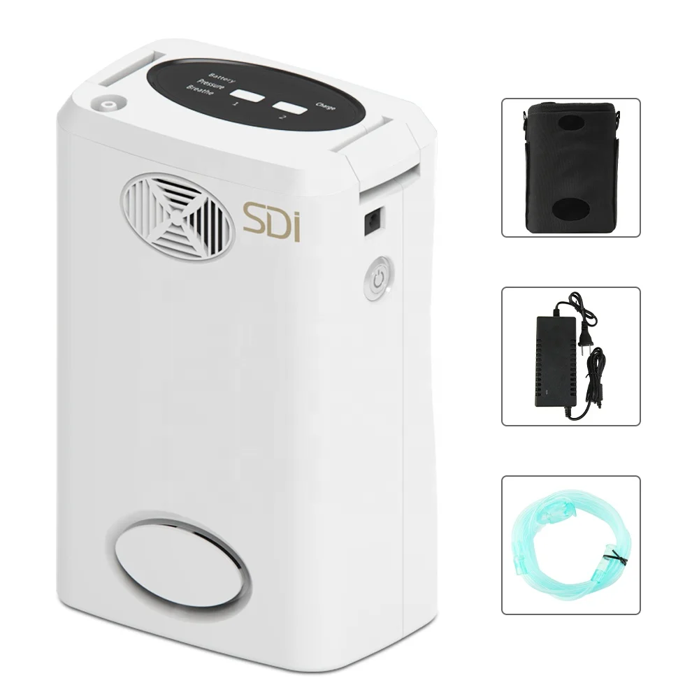 Portable Oxygen Concentrator Battery Oxygen Generator Household Oxygen Bar Air Purifier with Bag Li Battery Car Charger