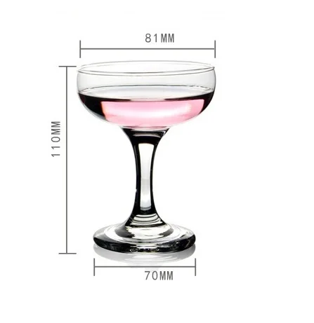 Handmade Products Flute Glasses Goblet Cup Champagne 130ml Martini Cocktail Red Wine Party Modern Whiskey Glass 1pc/polyfoam Box