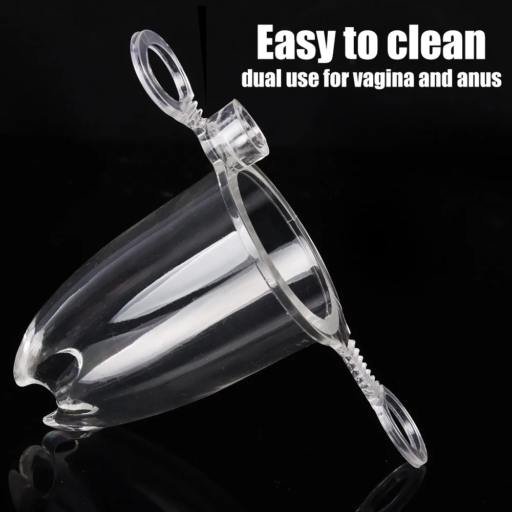 SM dual-use sex supplies homemade private HD Transparent vibration dilator vaginal anal speculum