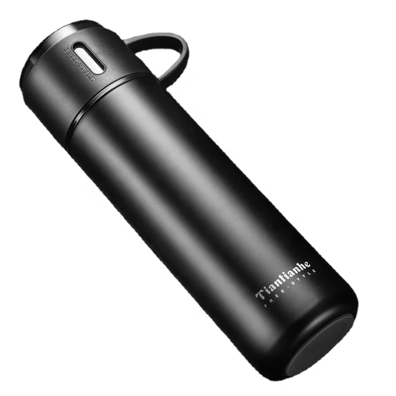 Black Thermo Bottle With Lid Stainless Steel Vacuum Flasks For Tea Thermo Mug Business Thermocup
