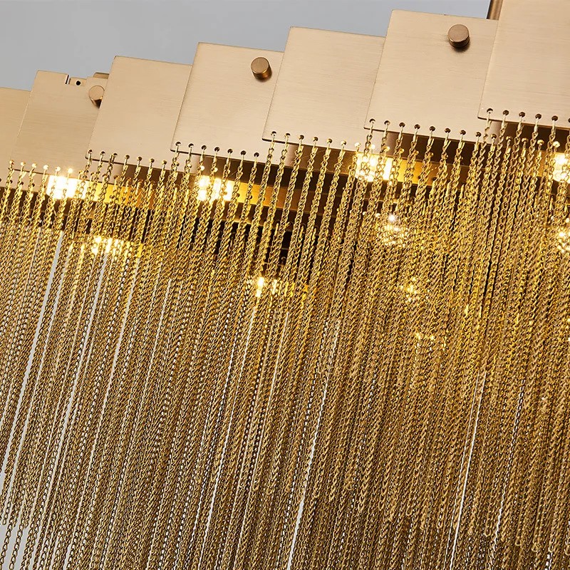 New Italian Design Nordic Fashion Gold Polishing G9 Light Waterfall Chandelier Modern