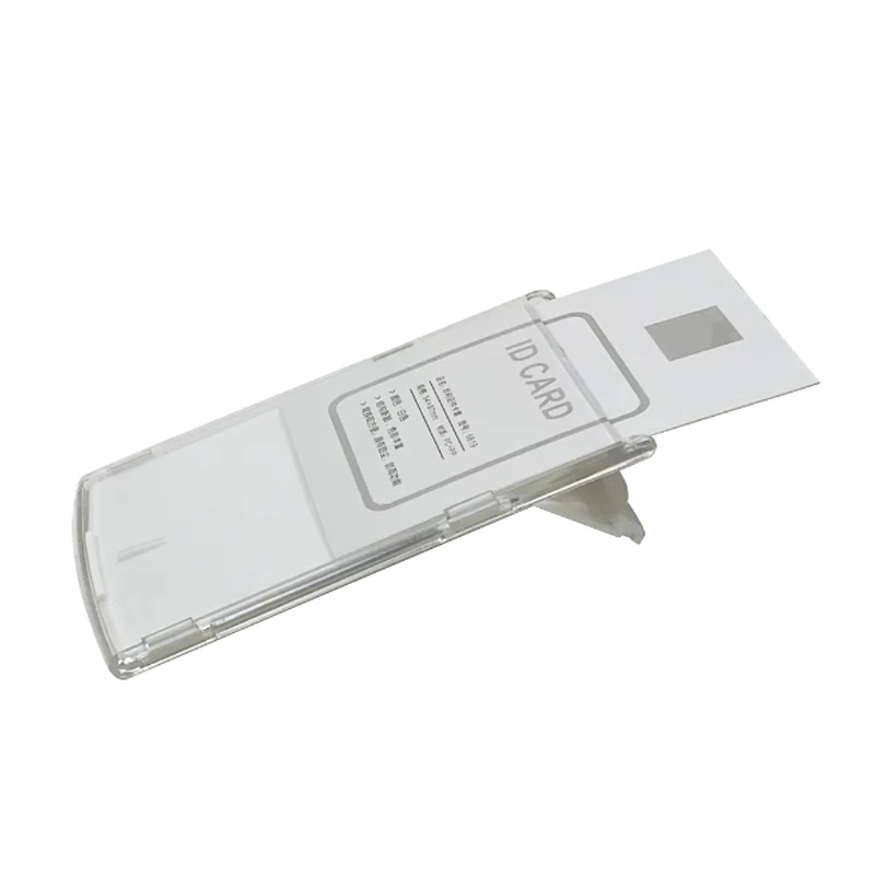 New Arrival Plastic Vertical Name Card Id Card Holder Wholesale Open Behind Back Cover Design Waterproof Work Card Holder