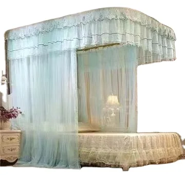 Factory Direct New Court Folding Rail Lace U-rail Adult Mosquito Net