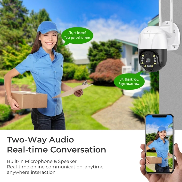 2MP Cloud Storage Two Way Audio Voice Alarm Wireless Ptz Camera With Rj45 Port Outdoor Security  Wifi Cctv Ptz Camera