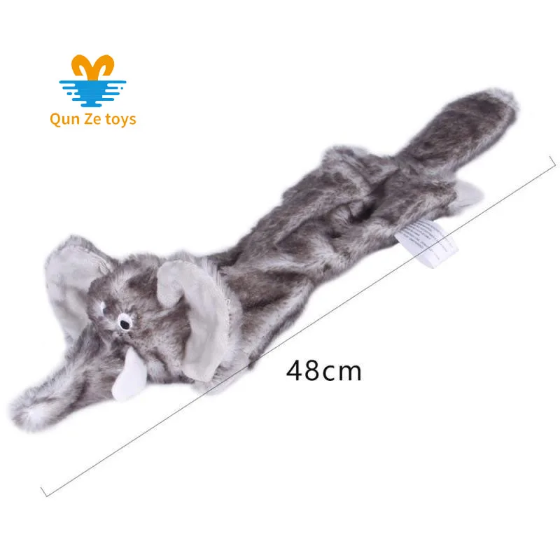 Wholesale Customized Tough Durable Plush Pet Dog Toy Teeth-cleaning Plush Elephant Shape No Stuffing Dog Chew Toy